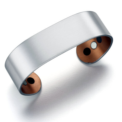 Lunavit Bracelet Harmony Silver copper bracelet, bio-energetic accessories features advantage of germanium, negative ions, far infrared & powerful magnets incorporated in a copper bracelet