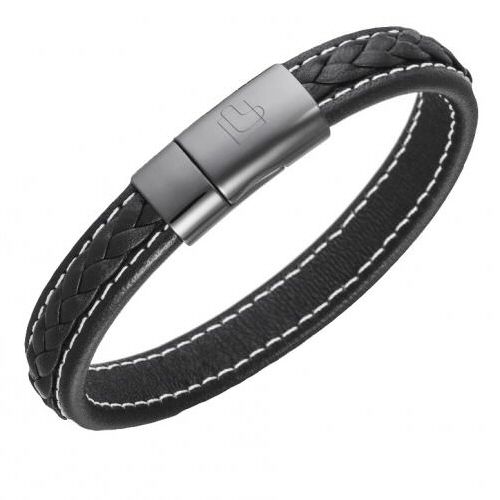 Lunavit magnetic cowhide leather bracelet bio-energetic accessory features the advantage of a powerful magnet and a germanium stone