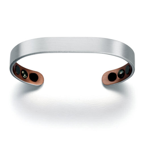 Lunavit Bracelet Harmony Silver copper bracelet, bio-energetic accessories features advantage of germanium, negative ions, far infrared & powerful magnets incorporated in a copper bracelet