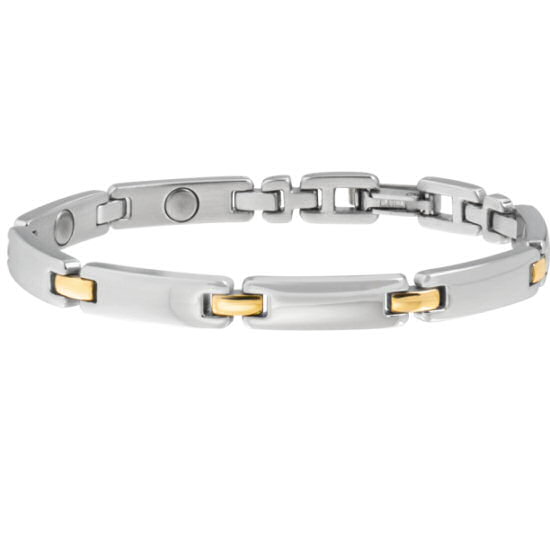 333 Executive Silver Duet Sabona bracelet magnétique en acier inoxydable 