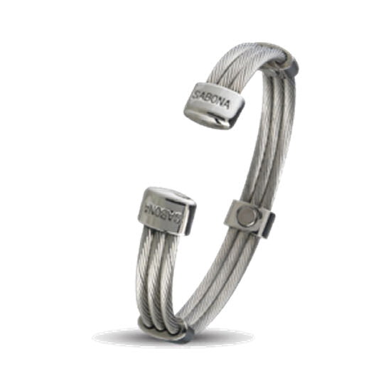 366 Trio Cable Stainless Sabona bracelet magnétique en acier inoxydable 