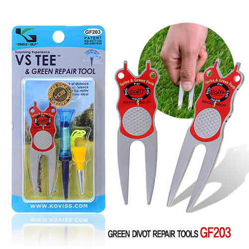 Green Repair Tool, Golfballmarker & VS TEE L & xS