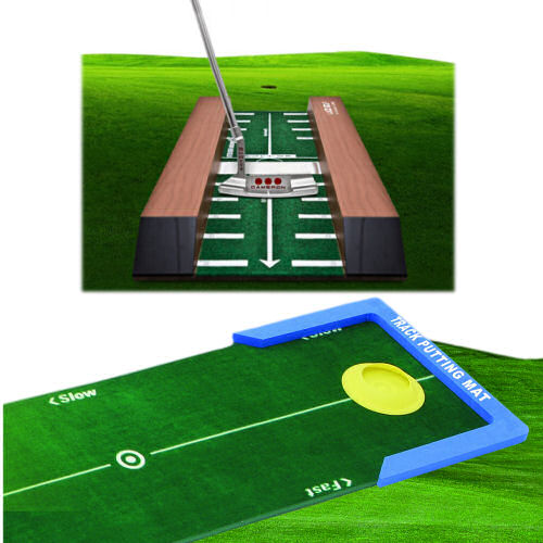 Track Putting Plate & Track Putting Mat smooth consistent putting strokes will improve your putting scores