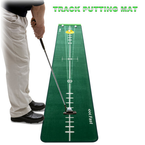 Track Putting Mat Practice your putting skills, improve putting experience with this two way, four speed professional putting surface