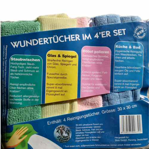 Microfiber cleaning miracle cloths